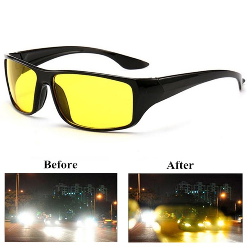 Tükröződésmentes éjjellátó Pilóta Goggles Night Driving Enhanced Fény szemüveg divat napszemüveg Szemüveg Autó accessries