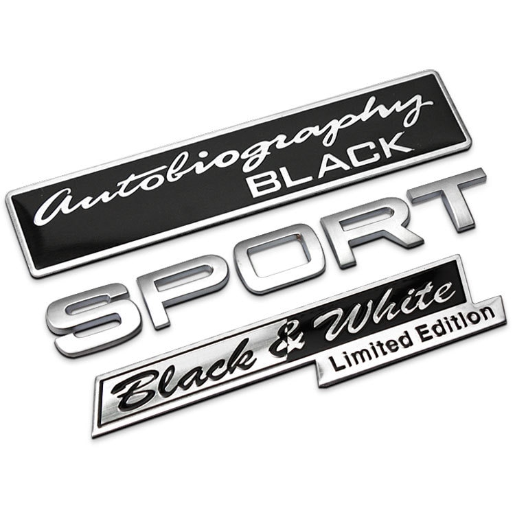 Önéletrajz Limited Edition SPORT Chrome Metal Car Styling Tail Emblem