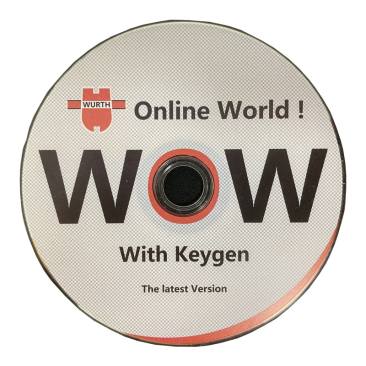 CD WOW Würth V5.0012 V5.00.8 R2 Szabad Keygen Legújabb Többnyelvű VD Tcs Pro Delphis DS150E autók és teherautók