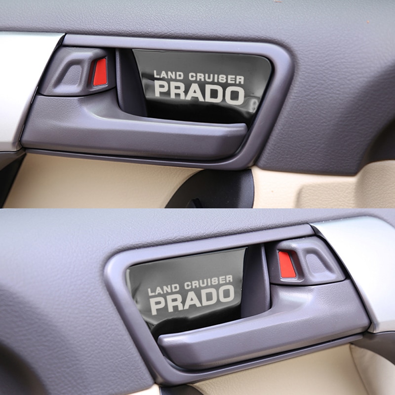 Autó belső ajtókilincs dísz Toyota Land Cruiser Prado rozsdamentes acél kiegészítők Car Styling 4db