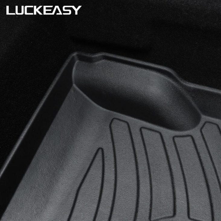 Luckeasy Továbbfejlesztett Lábvédő Tpe Custom Fit Minden Időjáráshoz Használt Csomagtartó Szőnyeg A Tesla Model X Magas Oldalához