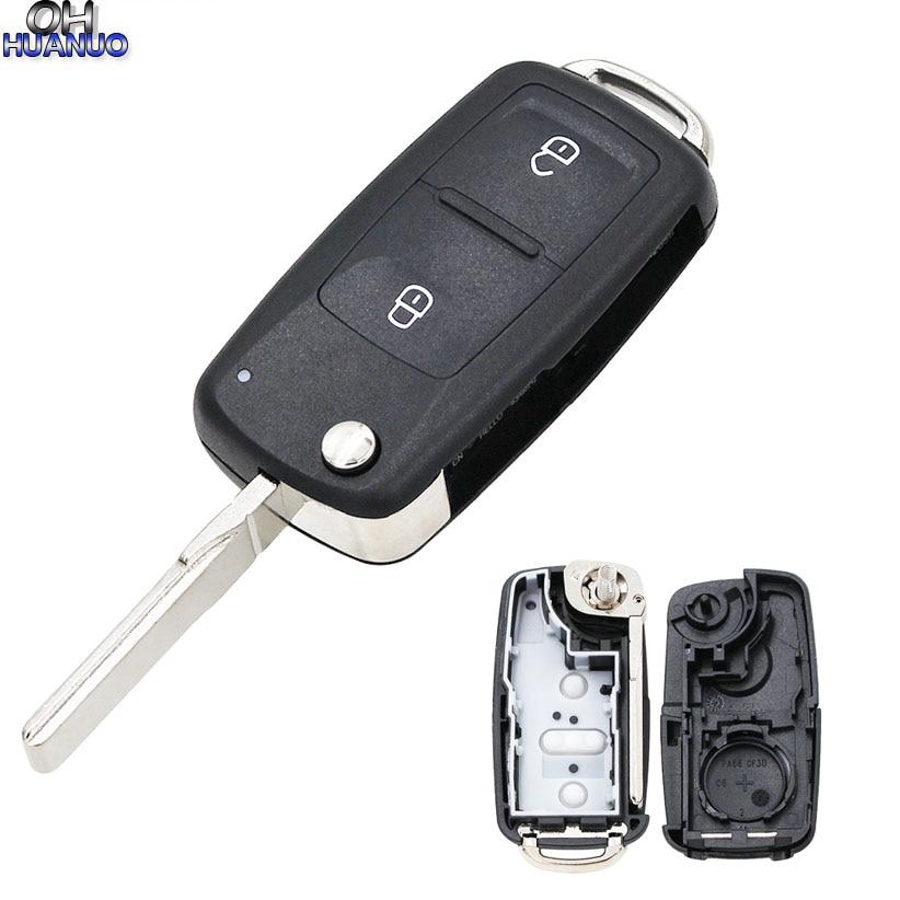 New Model Remote Key Shell 2 gombok Flip Remote Key csere Shell tok VW Amarok / Crafter / Touareg 2011