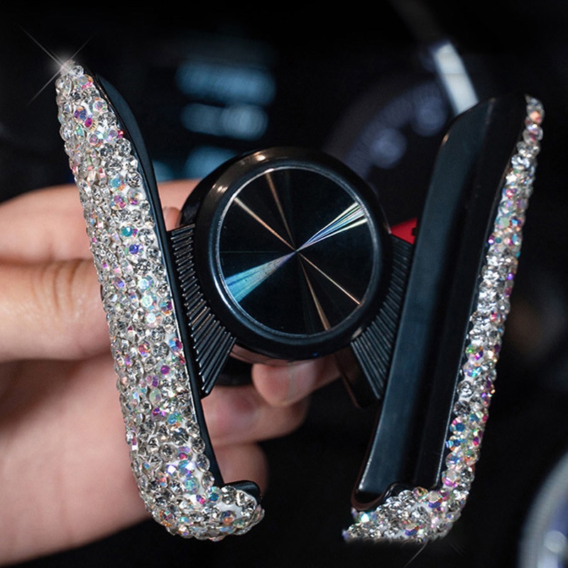Univerzális Gyönyörű Bling Glitter autós tartó Automatikus Gravity mobil állvány Phone Holder for Women