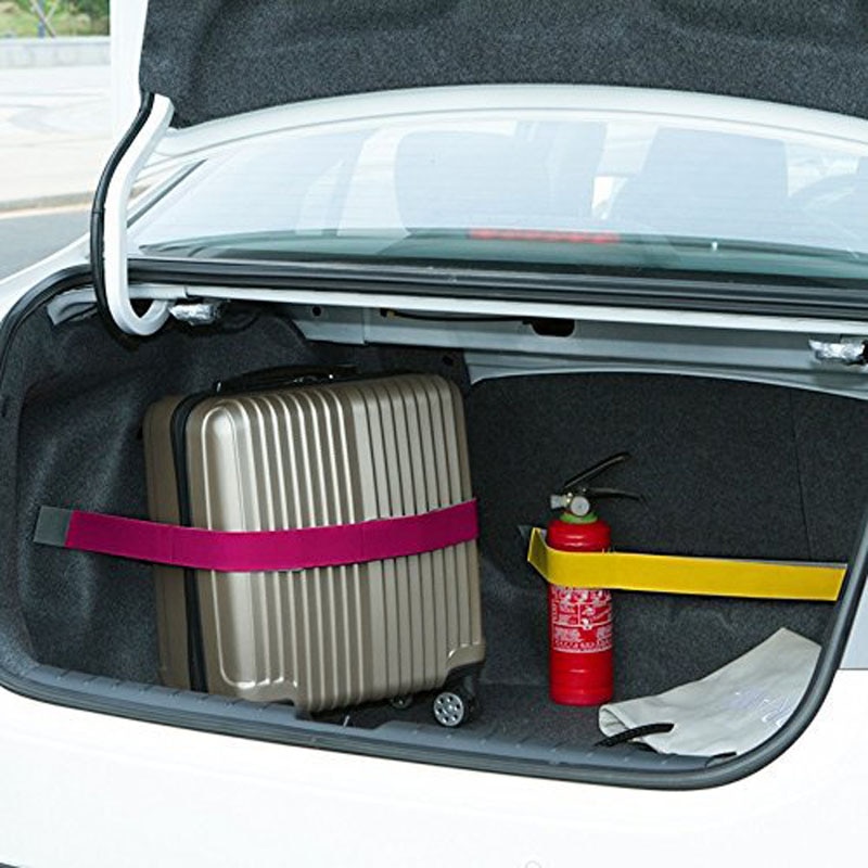 CHIZIYO Praktikus autó csomagtartó rögzített tárolási rakodás takarító ragasztószalagot Belt Supplies 60cm Trunk Organizer