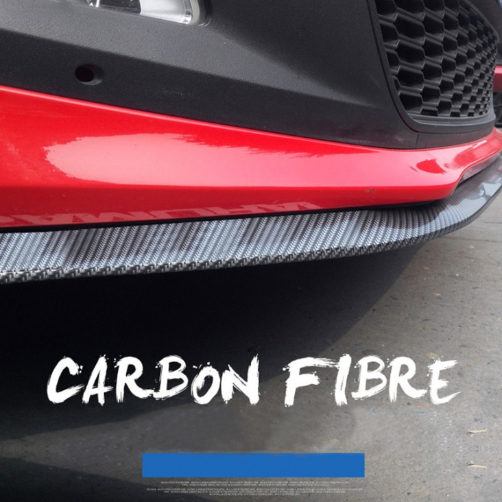 Autó Universal első lökhárító Lip Carbon Fiber Gumi Splitter légterelő oldalán szoknya Rubber Anti Scratch Protector Test Kit Edzett