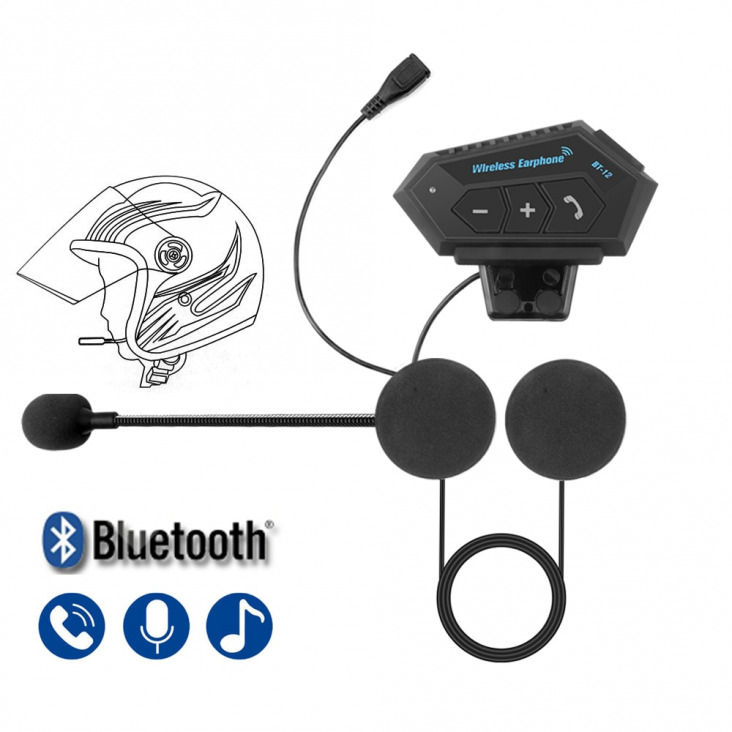 Motorkerékpár Bluetooth 4.2 bukósisak kaputelefon Vezeték nélküli kihangosító telefonon Kit Stereo Anti-interferencia Interphone zenelejátszó
