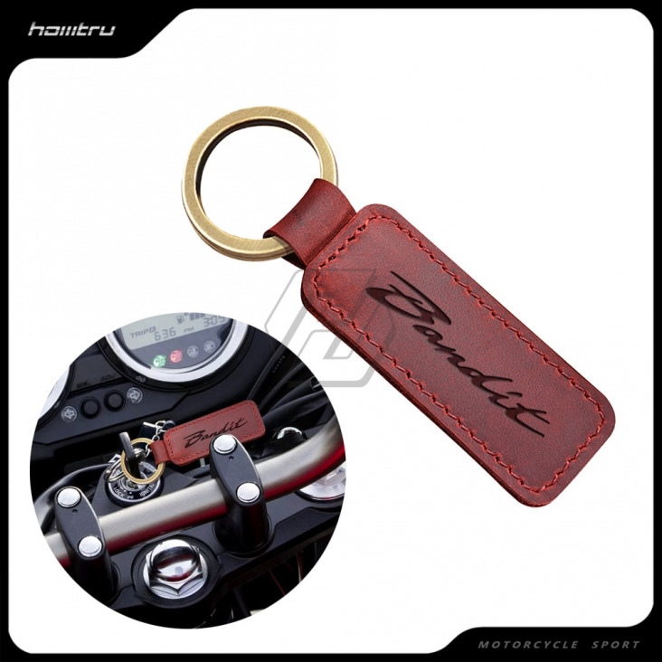 Motorkerékpár marhabőr kulcstartó Key Ring Ezekhez a Suzuki Bandit 150 400 1200 1250 1250S Key
