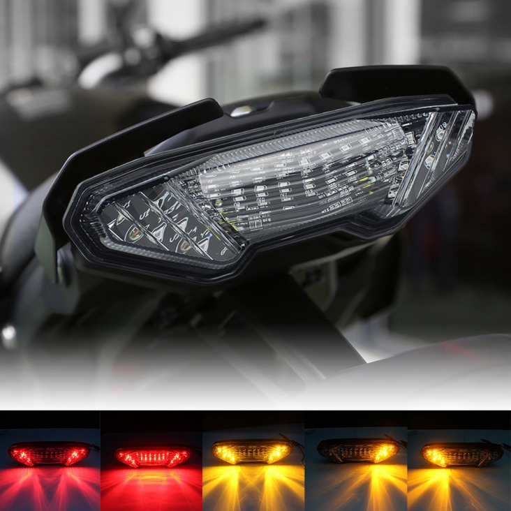 Motorkerékpár farok Enyhe MT09 MT10 FZ09 Tracer 2014-2016 MT 10 MT 09 2017 tartozékok Fék irányjelző hátsó lámpa LED-es