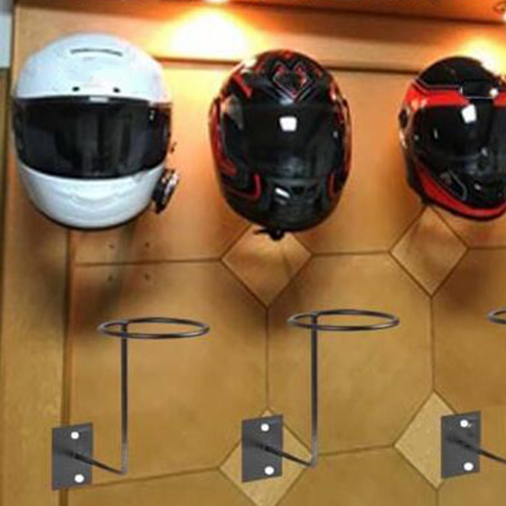 Motorkerékpár Oldalfali Fali akasztó Hat Rack bukósisak tároló tulajdonosa Fekete