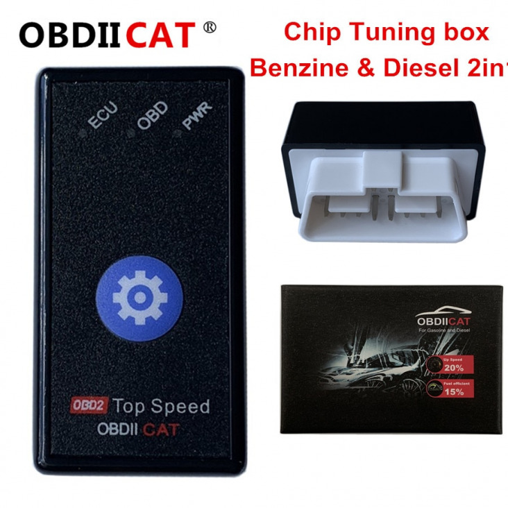 OBDIICAT-HK01 Legújabb Legjobb For Diesel Benzin Mindkét 2in1 Super OBD2 Teljesítmény Prog Chip Tuning Box Better Than Nitro OBD2 OBD2 ECO