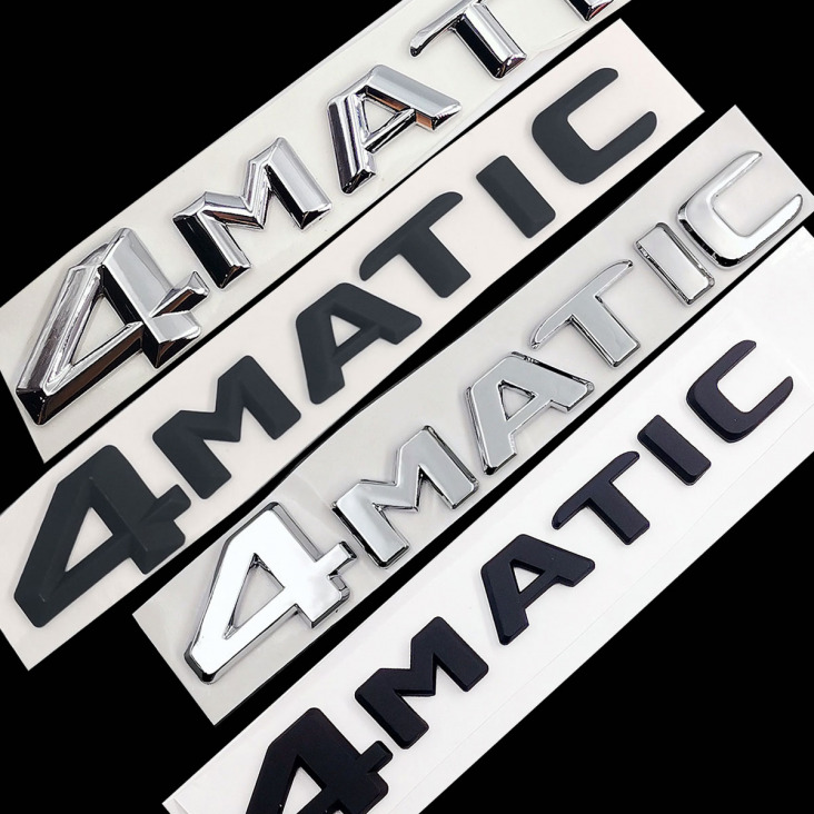 Mercedes Benz B C E G S ML SL CL GLA CLA osztály AMG 4MATIC 4 MATIC Trunk Chrome mattfekete Letters Emblem Badge matrica