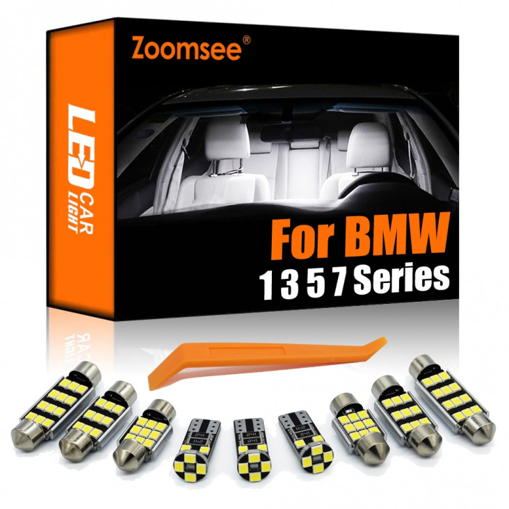 Zoomsee A BMW 1 3 5 7 Series E87 E81 F20 E46 E90 E91 E92 E93 E39 E60 E61 F10 F11 E38 E65 E66 Canbus Autó LED Belső világítás szett