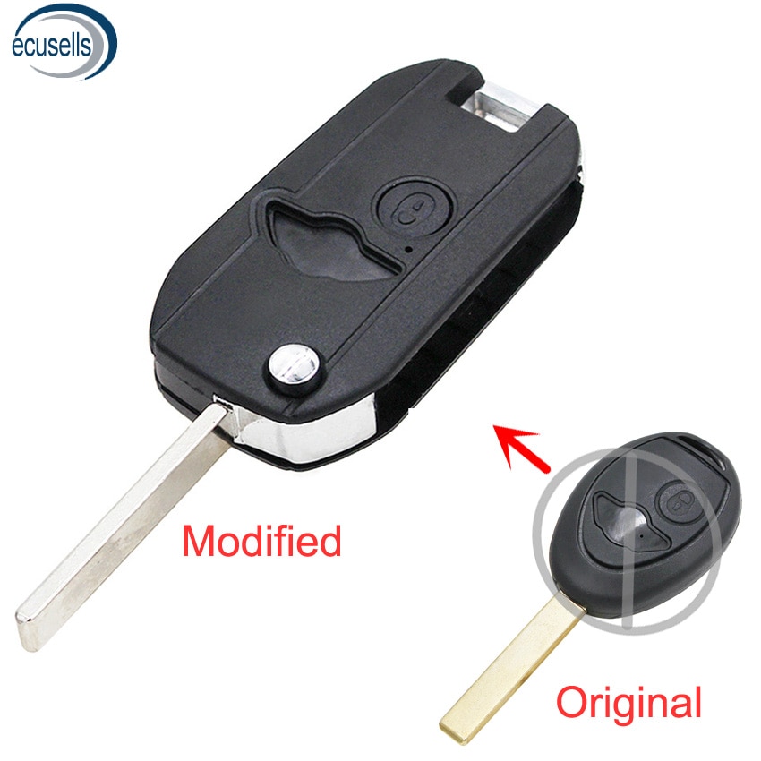 2 gombok Módosított Flip Remote Car Key Case Shell távadó Key Cover For BMW-Mini-Cooper R50 R53 Alarm Systems Security