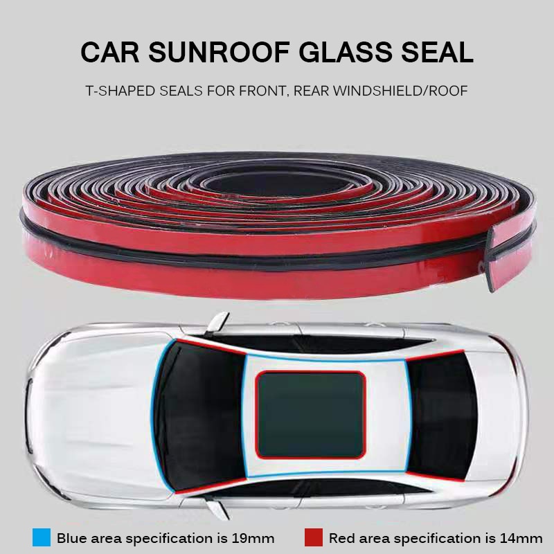 Auto Seal Protector Matrica Autó Gumitömítés csíkok ablak szélén szélvédő tető gumi tömítő csík zajszigetelés kiegészítők