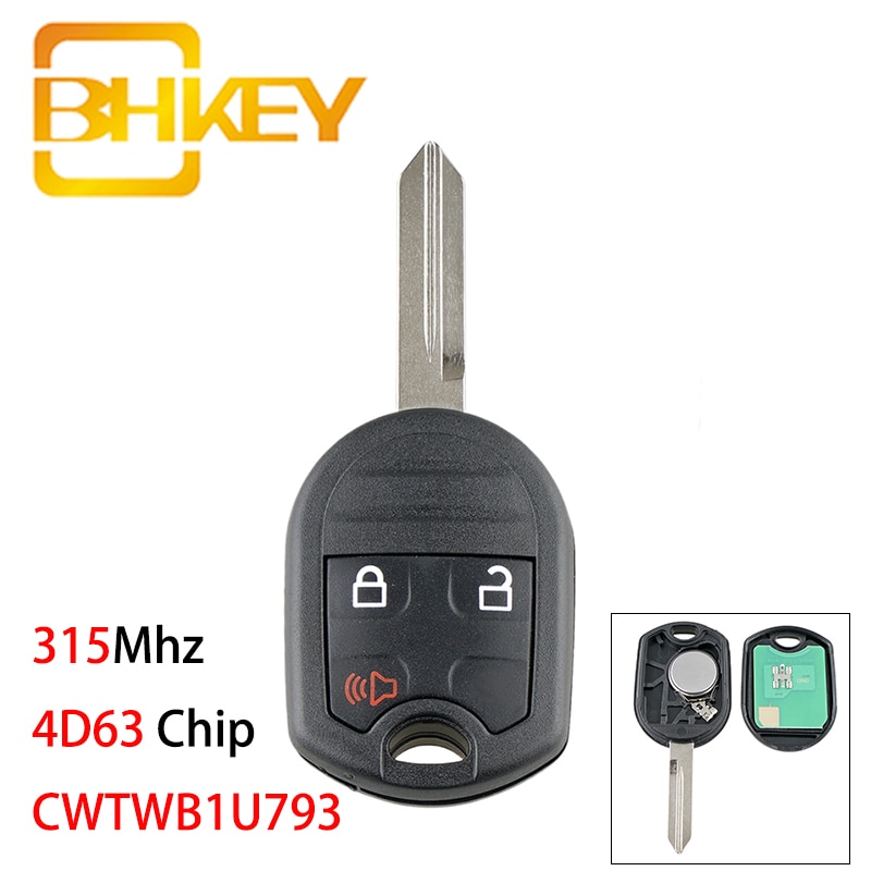 BHKEY CWTWB1U793 Car Remote Key A Ford F150 250 350 2004 2005 2006 2007-2010 Autóba Key 315MHz 4D63 Chip kulcsnélküli 3 gombok