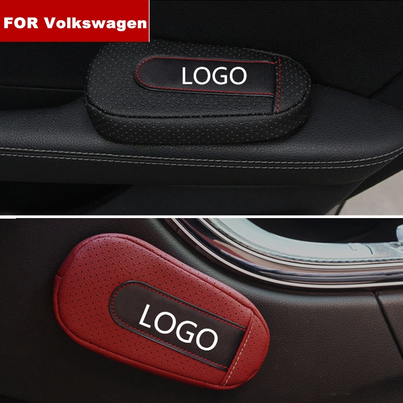 Autós kiegészítők puha és kényelmes Foot támogatás Párna kocsiajtót Arm Pad Car Styling A Volkswagen embléma R mk4 mk5 passat b8