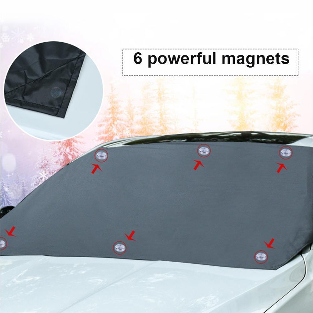 Mágneses autó szélvédő fedél Autó napernyő Cover autó szélvédő Snow Sun Shade vízálló Car Cover 210 * 120cm