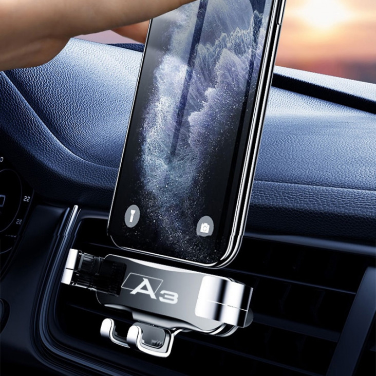 Fém Phone Holder autós navigációs Mobiltelefon tartó konzol Támogatás Audi A3 A4 A5 A6 A7 A8 autó kiegészítők