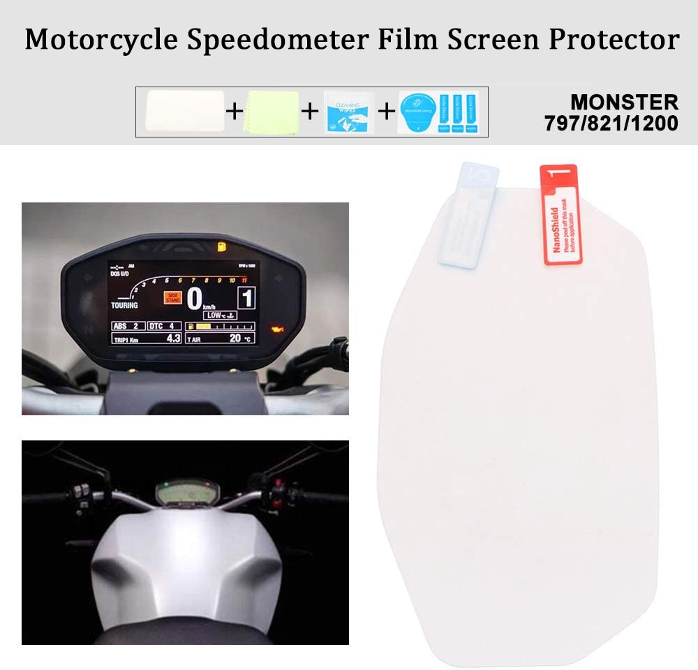 Mert DUCATI MONSTER 797/821/1200 Motorkerékpár Cluster Scratch védelmi eszköz Sebességmérő Film képernyővédő fólia matrica