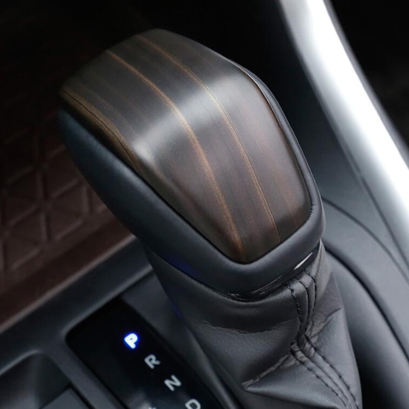Váltógomb fedezetet Toyota RAV4 2019 2020 autó belső Peach Wood dekoráció váltógomb Head Cover Edzett kiegészítők