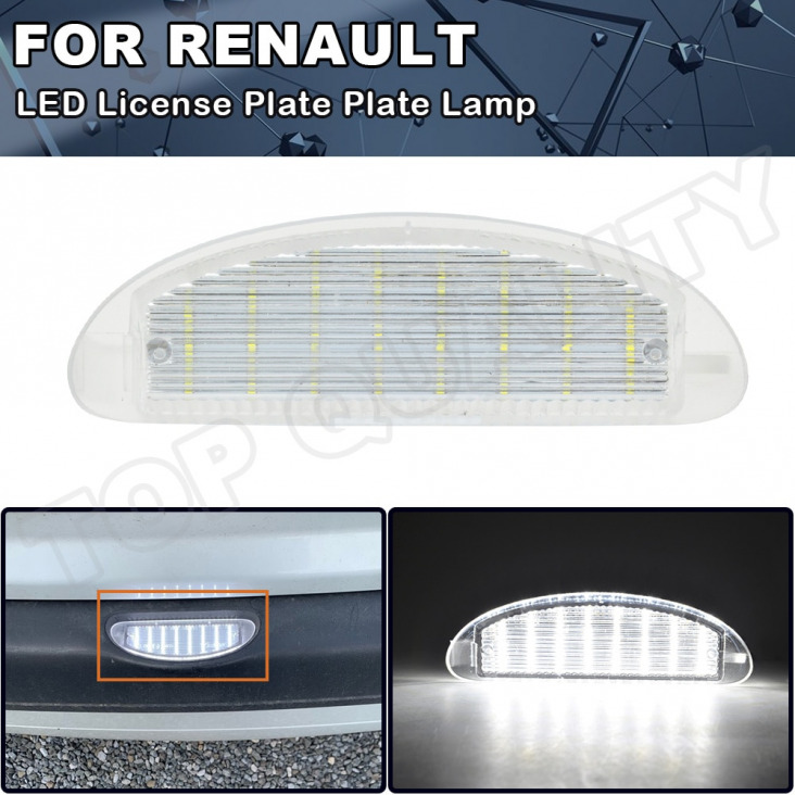 1PC Canbus hibamentes Xenon Fehér LED Rendszámtábla világítás lámpák Renault Clio MK2 1998-2005 A Twingo 1 1993-2007