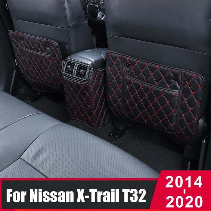 Autó Vissza kartámasz Box Cover Protection Pad Gyermek Baba Kicking szőnyeg Nissan X-Trail T32 2014-2019 2020 Tartozékok
