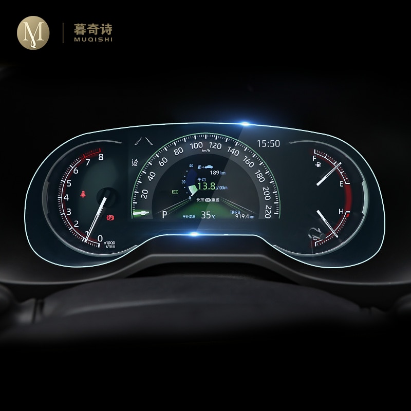 A Toyota RAV4 2019 2020 Automotive belső Műszerfal membrán LCD képernyő TPU védőfólia karcmentes kiegészítők