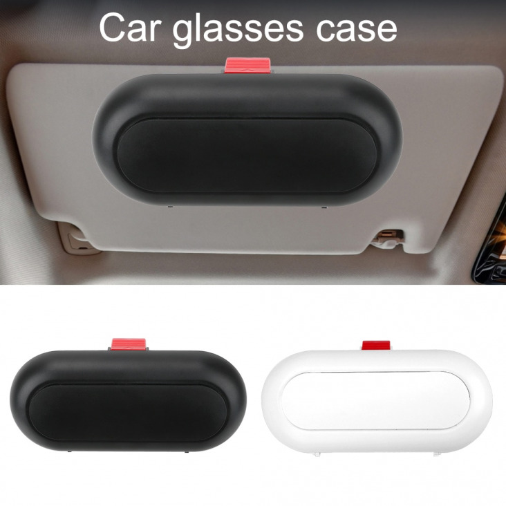 LEEPEE ABS Napszemüveg Box Car Interior Szemüvegtok Beépített Fiber Velvet Protection Universal napellenző Szemüveg tartó