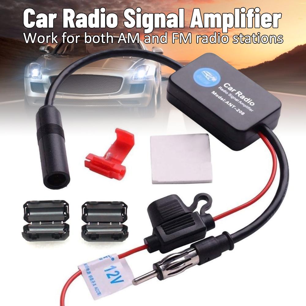 Universal Car Stereo FM & AM rádió jel Antenna antennajel erősítő jelerősítő Auto autórádió FM antenna Signal Booster