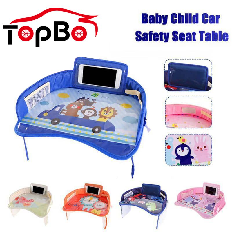 Vízálló Cartoon Kids Car Safety Seat tálca lemezek ital táblázat Baba kerítés hordozható autós gyermekülés táblázat Storage