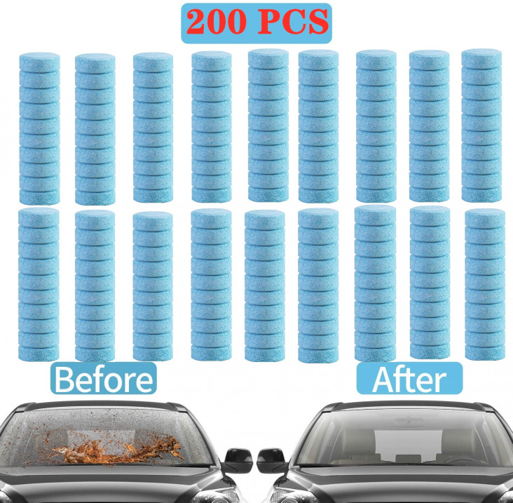 20/50/100/200 db Car pezsgőtabletta mosó tabletta Auto Ablak tisztítás Autó Solid ablaktörlő Fine szélvédő tisztító kiegészítők