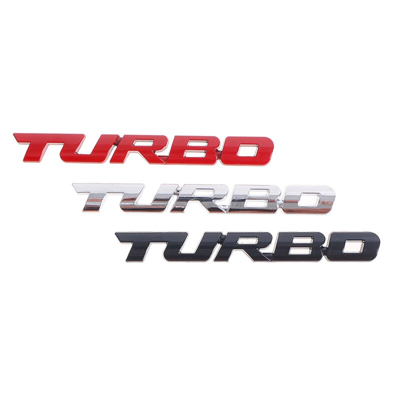 3D Metal levele Turbo Autó Motorkerékpár Emblem Badge Matrica Side dekoráció