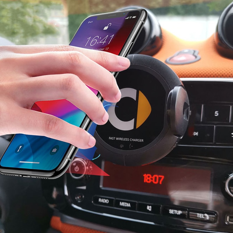 Car Styling vezeték nélküli töltő Navigációs Mobiltelefon tartó tulajdonosa Smart fortwo 451 453 forfour kiegészítők