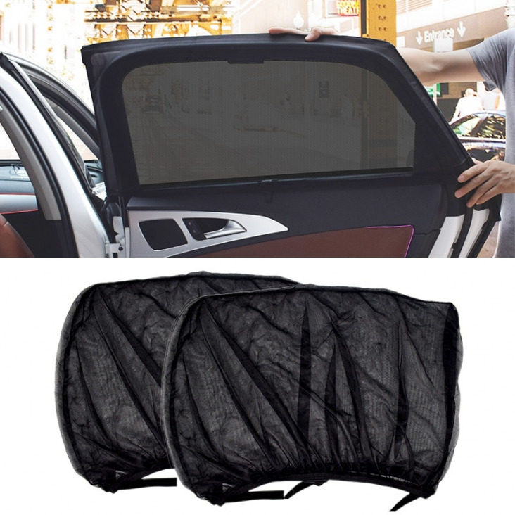 Ceyes 2db Car Styling kiegészítők Napellenző Auto UV Protect Curtain Side Window Napellenző Mesh napellenző Protection fóliák