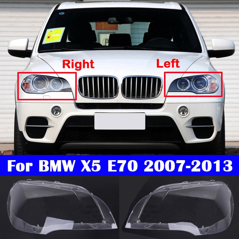 BMW X5 E70 2007-2013 Car Front Glass 30i / 35i / 40i / 48i / 50i / 35d / 40d Lens Fényszóró xDrive Lampshade Lámpa Shell lámpaburkolatot