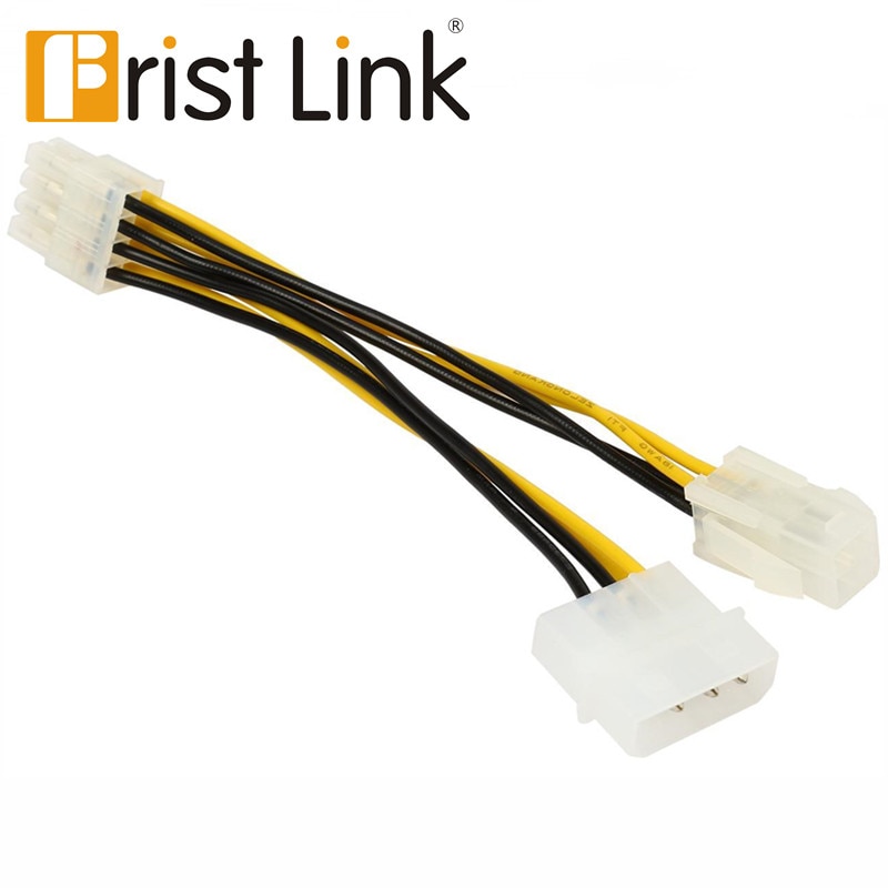 Frist linket 6inch ATX 12V P4 4-Pin Molex a LP4 EPS 12V 8-Pin alaplap / CPU tápegységet átalakító kábel, F / M