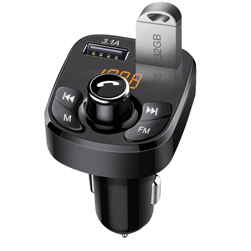 KEBIDU Bluetooth 5.0 FM transmitter autós MP3 lejátszó vezeték nélküli modulátor kihangosító audio vevő Dual USB Fast Charger 3.1A