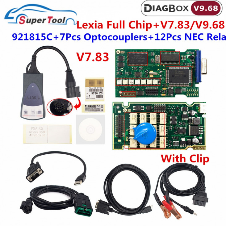 OBD2 diagnosztikai eszköz Lexia 3 Full Chip Diagbox PP-2000 Lexia3 V7.83 Fireware 921815C Lexia3 Citroen Peugeot Code Scanner