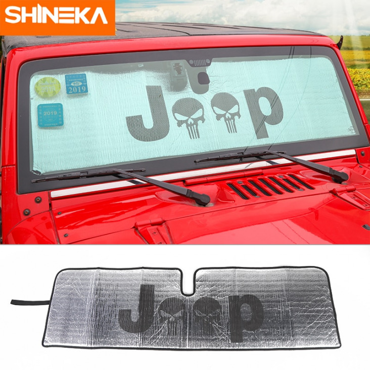 SHIENKA A napernyők Jeep Wrangler JK 2007-2017 Autó szélvédő Sunshade Sun Shield Cover Anti UV Ray Jeep Wrangler JK
