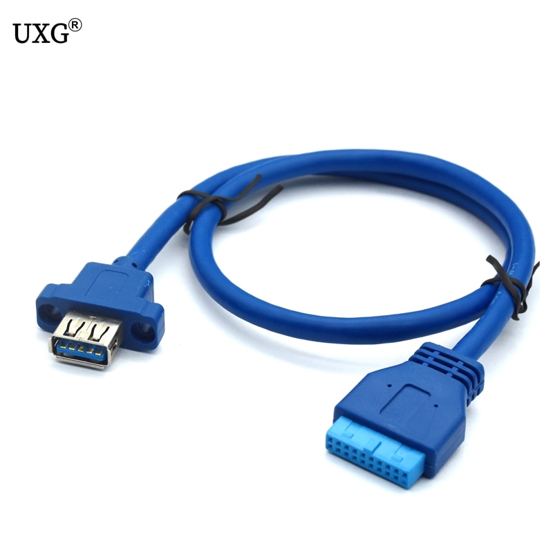 Single Port USB 3.0 anyacsavar a Mount Panel Type alaplap 20pin kábel 0,5m 50cm