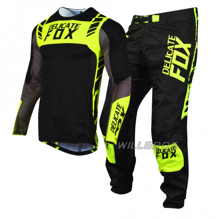 Új 2021 Flexair Mach FINOMSZÁLÚ FOX Jersey Pant Combo Motocross Dirt Bike Mountain Downhill DH SX ATV, UTV MTB Gear Set