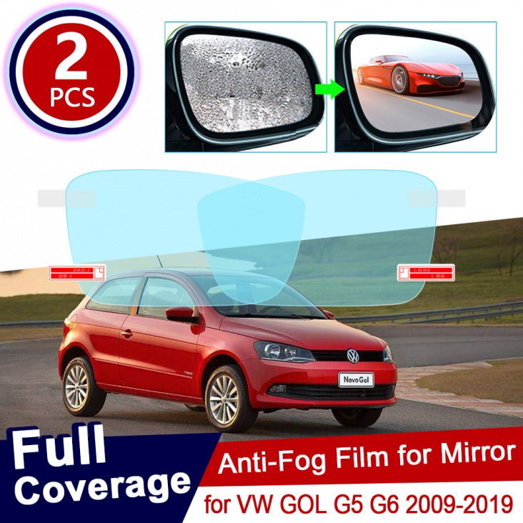 Volkswagen VW Gol G5 G6 2009 ~ 2019 Voyage Saveiro Anti Fog Film visszapillantó tükör Esőálló Anti-Fog Film Clean kiegészítők