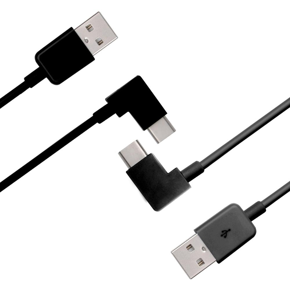 2.4a C típusú USB 100cm 1m 2m rövid kábel 90 fok derékszögű USB Type-C 3.1 Micro USB-csatlakozó kábel MacBook / Xiaomi 4C