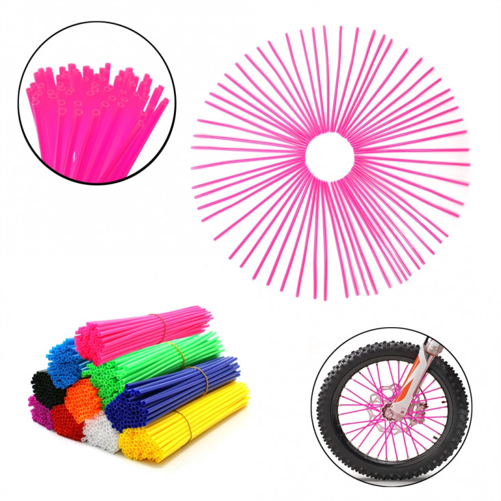 72Pcs / Pack kerékpár küllő Színes Protector Motocross felnik festések