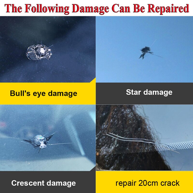 Autó szélvédő javítót DIY Car Window Repair Tools Ablaküveg Szárítás