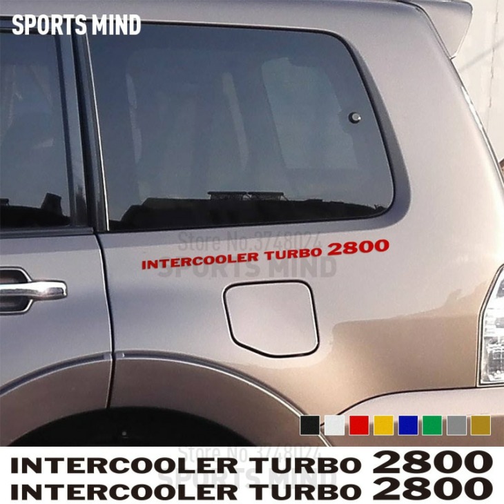 2 X Intercooler Turbo 2800 autós matrica Matrica Gépkocsik Car Styling