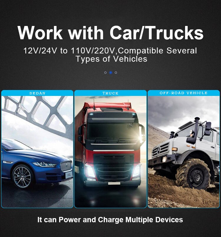 200W Converter 12V 220V digitális kijelzővel autós inverter két