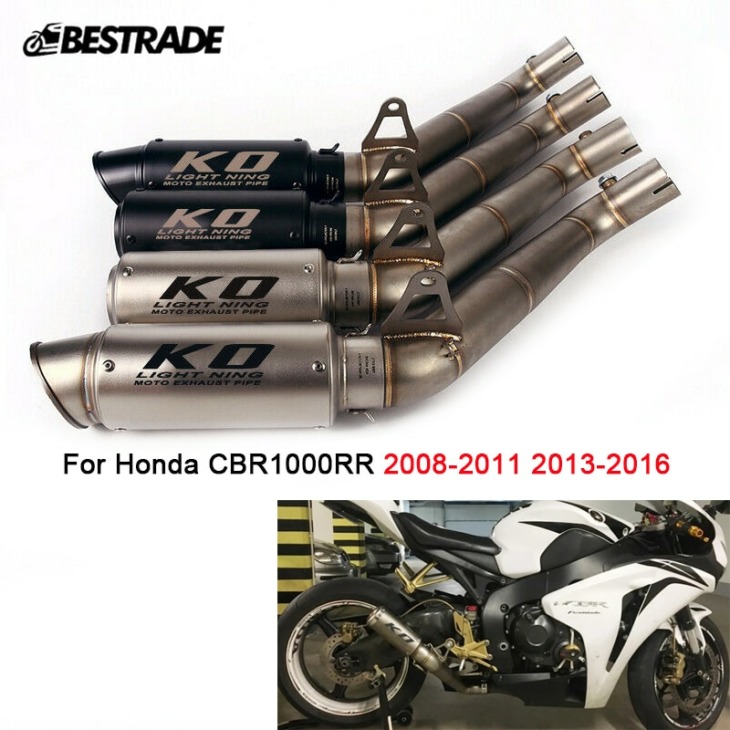 Kipufogórendszer 60 Mm A Honda Cbr1000Rr 2008-2011 2013-2016-Os Motorkerékpár-Cső Közepes Link Cső Csúszás 60 Mm-Es Hangtompító Kiadás