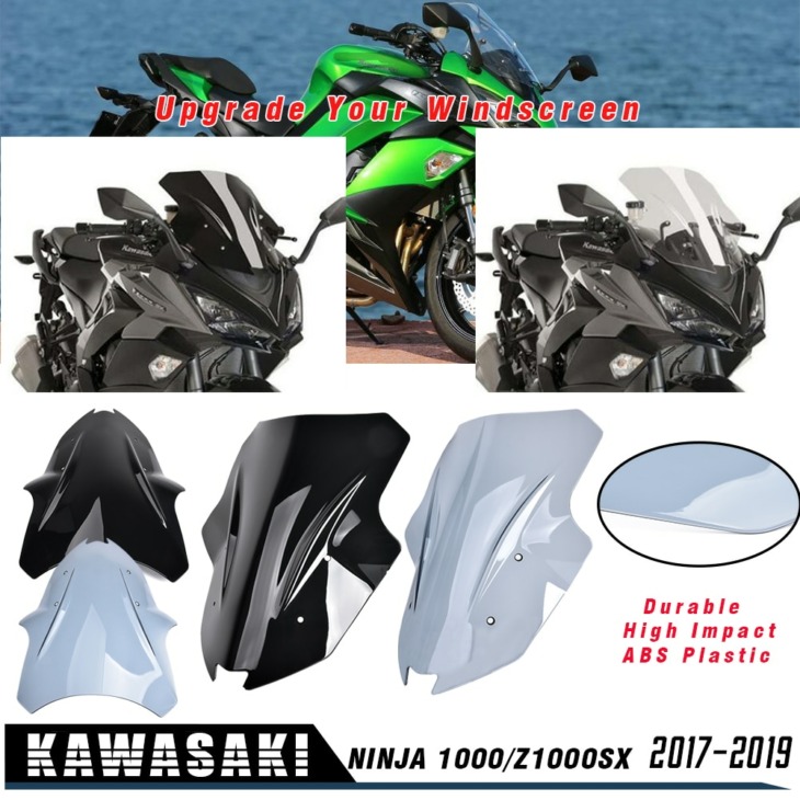 A Kawasaki Ninja 1000 Z1000Sx 2017 2018 2018 Szélvédő Szélvédő Visor Viser Wind Deflector Ninja1000 Z 1000Sx Kiegészítőkhöz
