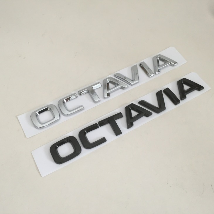 1Db 3D Abs Octavia Autó Levél Hátsó Csomagtartási Matricák Embléma Jelvény Matrica Matrica Autó Stílusú Automatikus Kiegészítők